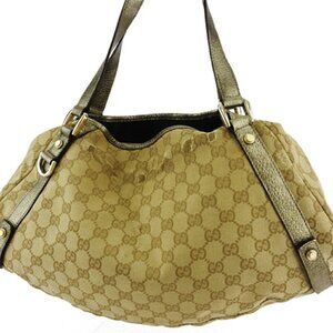 GUCCI Tote Bag Beige Gold Women 130736 Authentic secondhand